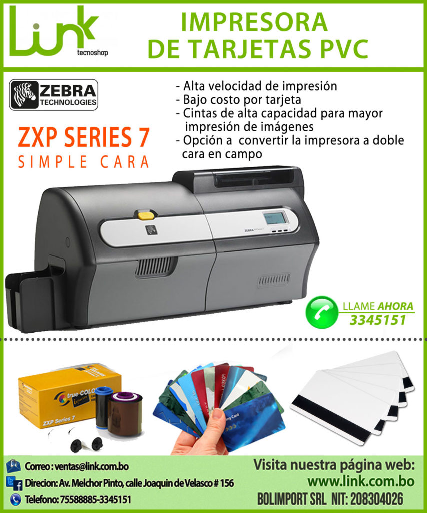 Zebra Zxp7 Impresora De Credenciales Pvc Link Tecnoshop 9723